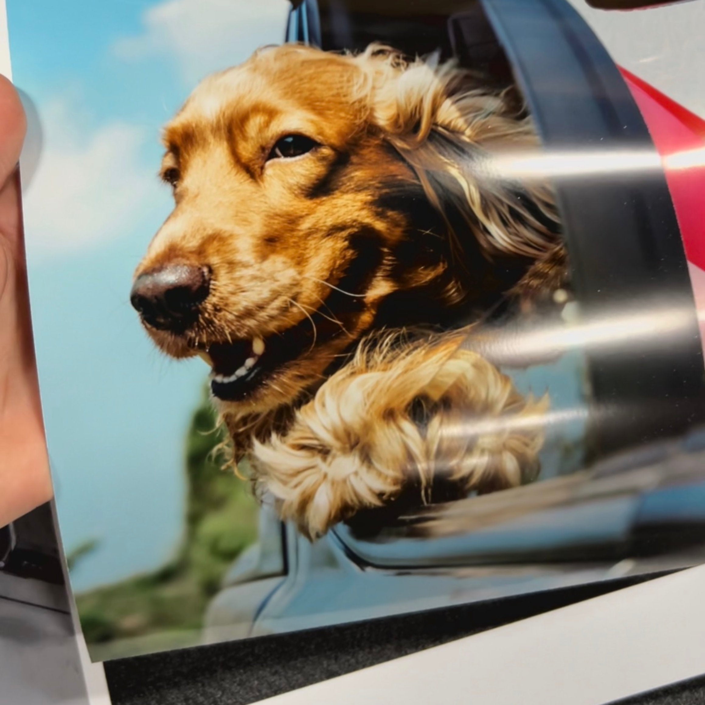 Metallic Pearl Print of Dog Photo