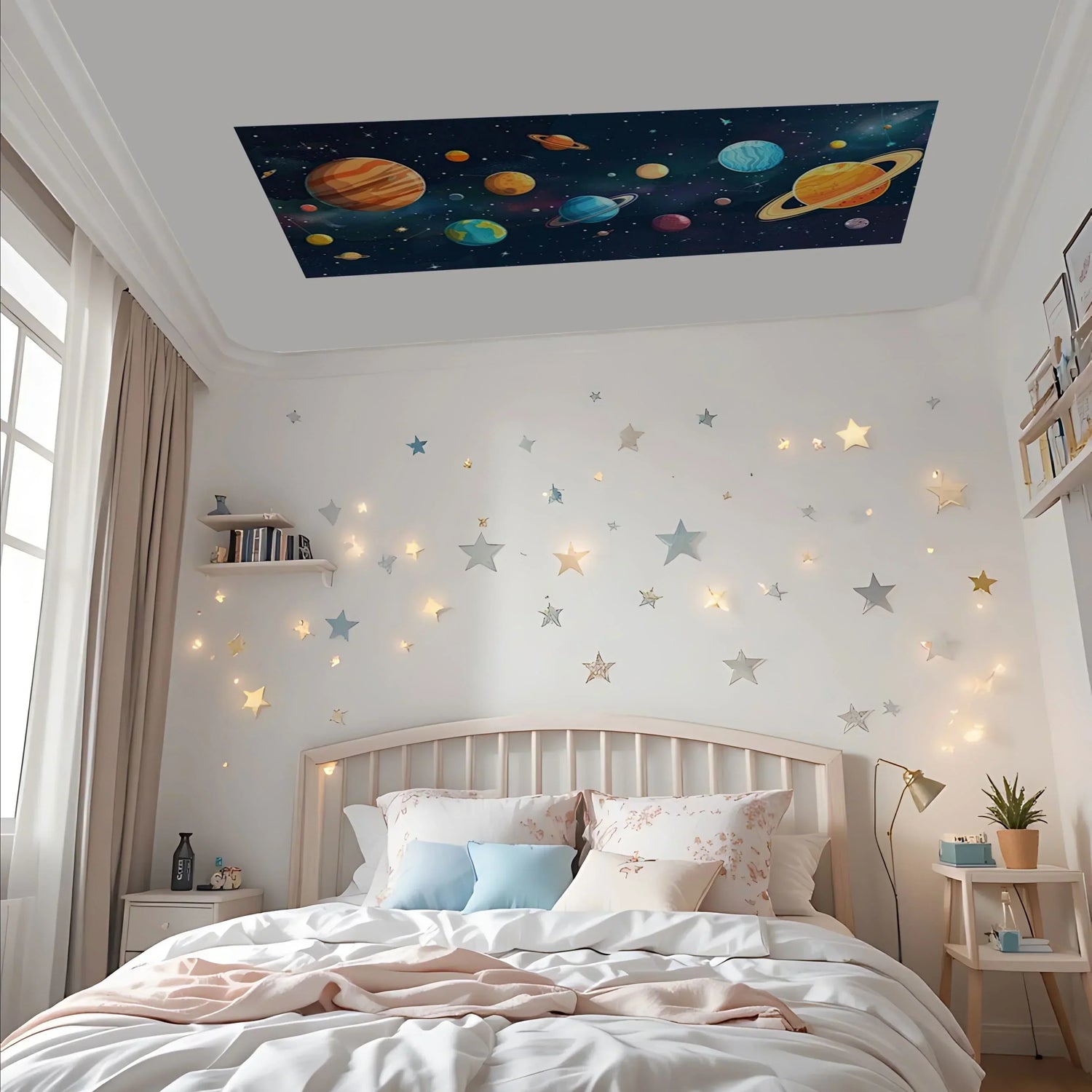 Peel & Stick Wall Decal on Ceiling in Kid's Room