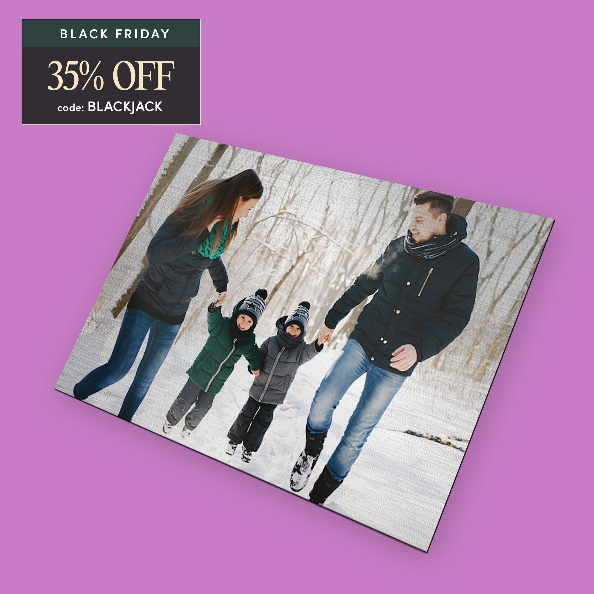 Impressions sur métal - Argent brossé