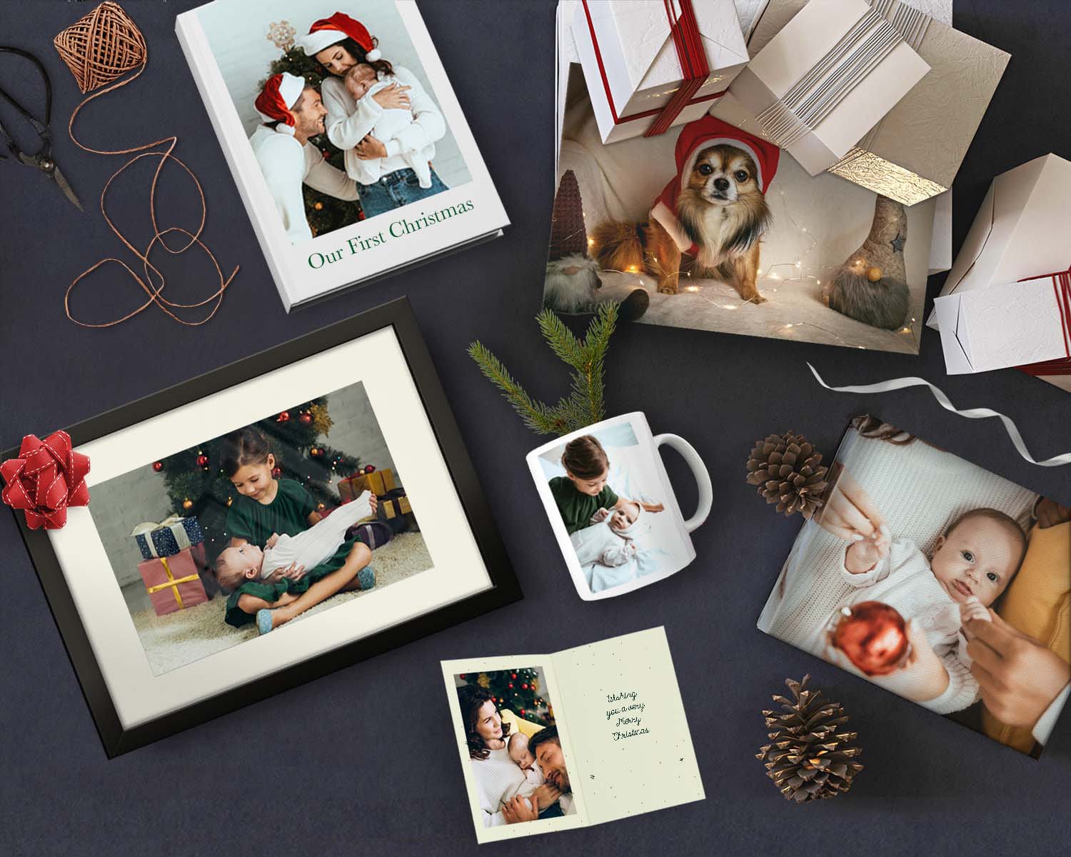 Collection of Holiday Photo Printing Products 