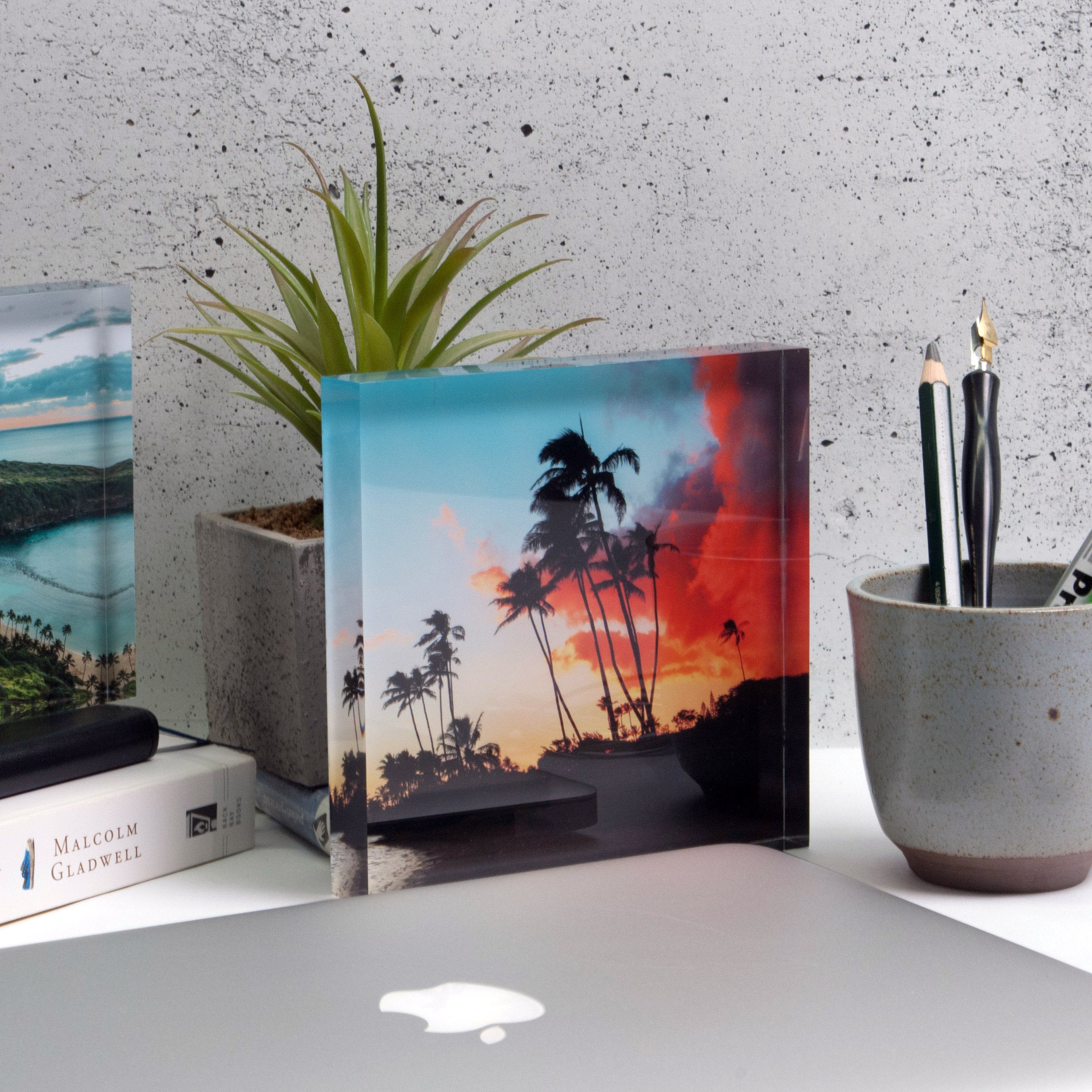 Office Desk Decor Ideas - Acrylic Photo Block