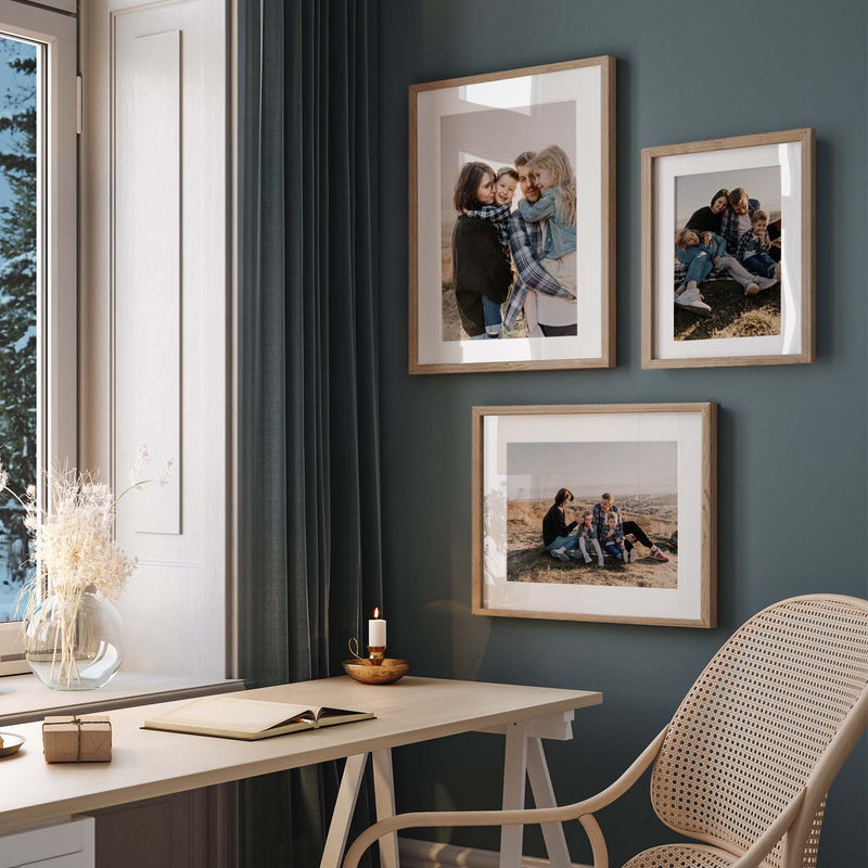How to Arrange Three Photo Frames on a Wall