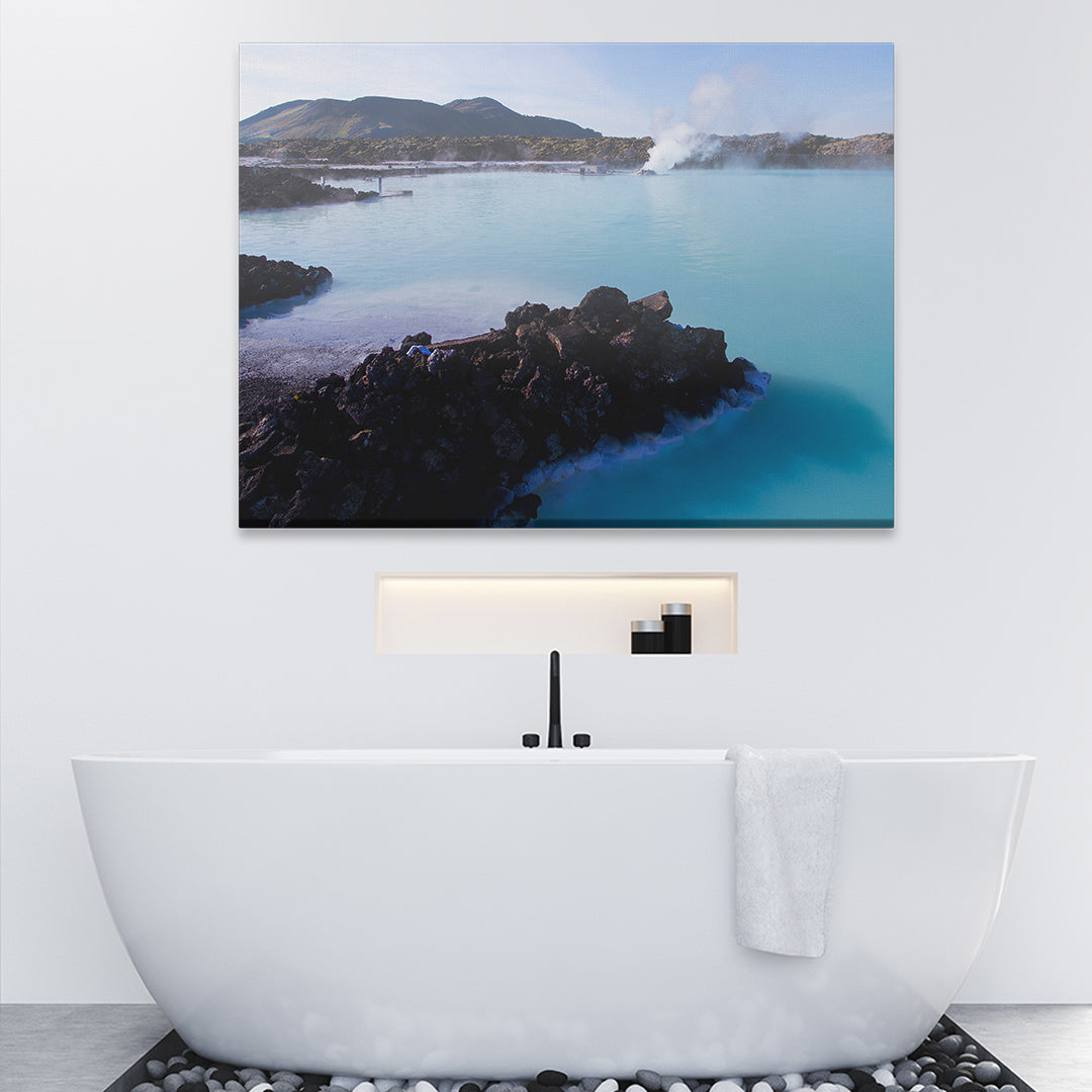 Large Canvas Print Displayed above the Bath in the Washroom