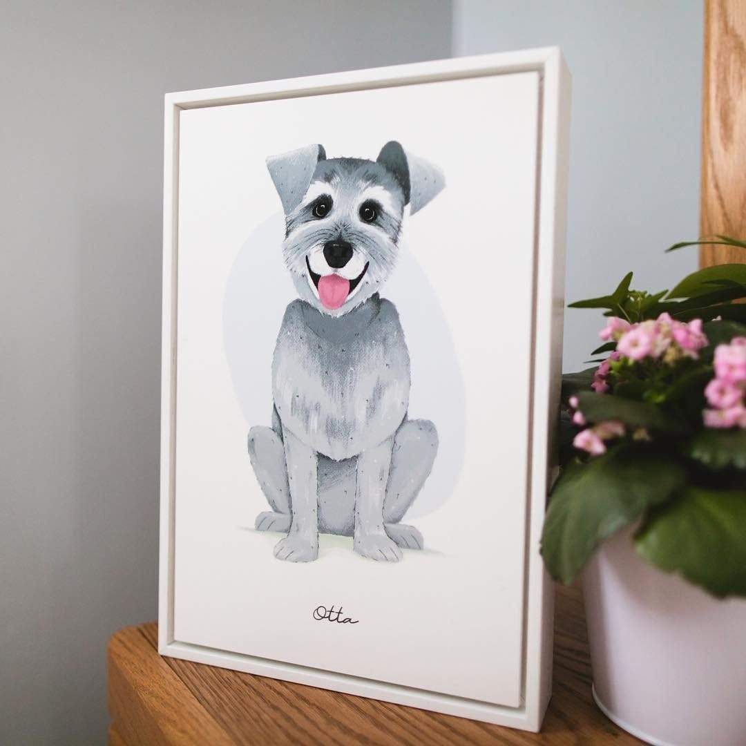 Dog Illustration Gallery Box Print