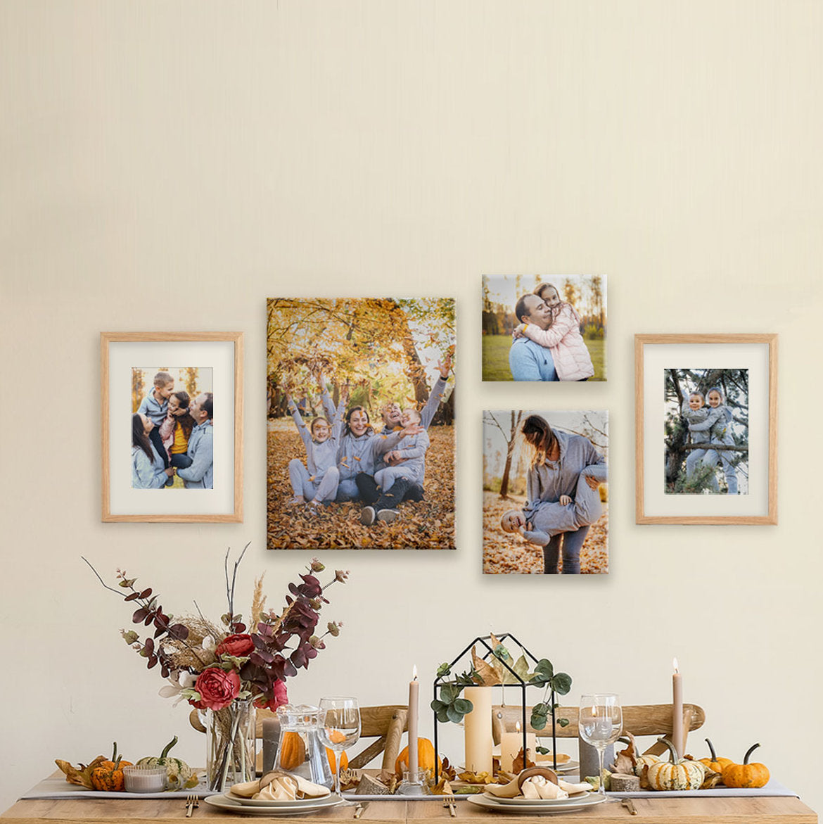 Fall decor and autumn-themed photo prints