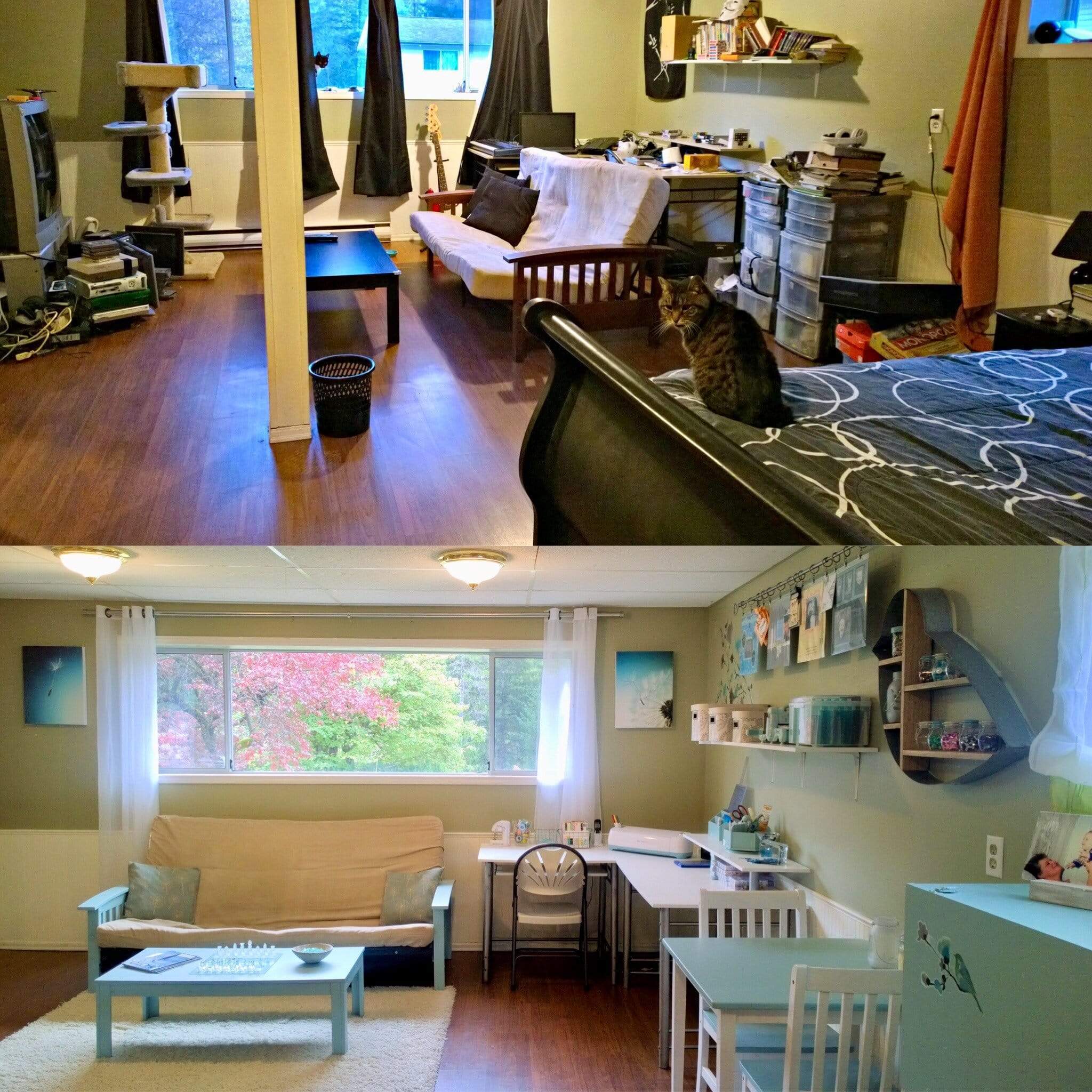 Room Makeover Before and After Transformation 