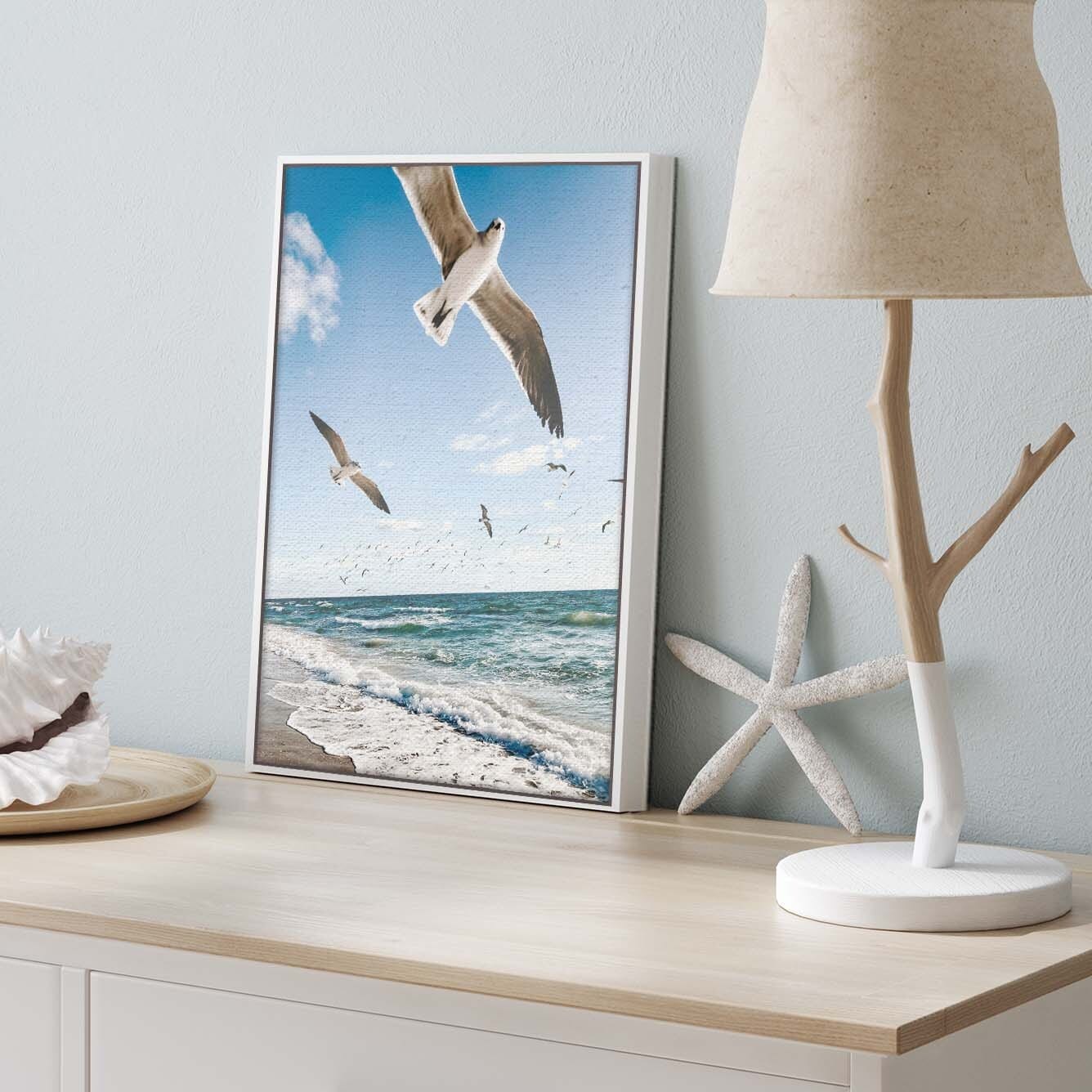 【SHUNER】Framed canvas white_framed_canvas_print_with